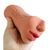 Massageador de brinquedo sexual, massageador masculino com nome de três canais, dispositivo de masturbação de cabeça dupla invertida com nariz, produtos de silicone, copo de aeronave f