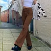 Jeans Feminino Mulher Cintura Alta Flared Vintage Khaki Y2K Calças Denim Streetwear Harajuku Stretch Moda Feminina Joggers Calças 230630