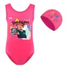 Kläderuppsättningar Småbarn Swimwear Cotton Baby Girl Gaves Babys Swimsuit Swim Cap A For Adley Kids Girls Summer Bathing Suit 1 Piece 230630