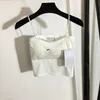 23ss tank sling womens designer kleding merk Nieuwe monogram blazer top met strapless hemdje Hoge kwaliteit Vrouwen kleding a1
