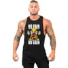 Mannen Tank Tops Bodybuilding Stringer Mannen Anime grappige zomer Kleding Geen Pijn Gain vest Fitness kleding Katoen gym singlets 230630