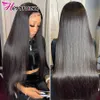 Синтетические парики Бесклеевой парик Человеческие волосы, готовые к носке, предварительно выщипанные, 13x6 HD, кружевные фронтальные бразильские прямые 230630
