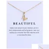 Pendant Necklaces Sier Butterfly Necklace Girls Wedding Party Jewelry Chain Choker With Card Packing Drop Delivery Pendants Dhlfu