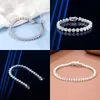 Hot sale lab diamond bracelet s925 sterling silver moissanite tennis bracelet for women