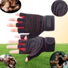 男性の女性ハーフフィンガーフィットネスグローブ重量リフティング手袋を保護します。