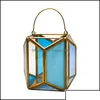 Candle Holders Lantern Tea Light Stand Candleholders Geometric Trapezoid For Living Room And Bathroom D Dhfq5