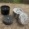 Broyeur à rainures en 4 pièces de 63 mm de hauteur avec logo « Honeypuff » Broyeur à herbes en aluminium avec boîte-cadeau Broyeur à tabac en métal pour cadeau d'herbes