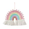 Racks Ins Nordic Rame Regenbogen Hängende Ornament Diy Seil Handarbeit Gewebt Wand Dekor Baby Mädchen Zimmer Regenbogen Hängende Anhänger Dekoration