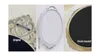 Frames Vanity Mirror Baroque Frame Gold Shield Wall Decorative Plate Tray Make Up for Bedroom 230701