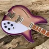 360 Purple Burst Electric Guitar 6 String Semi Hollow Body Guitarra Tailpiece Bridge Rosewood Fingerboard High Quality