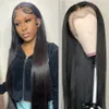 Synthetic Wigs Straight Lace Front Hd Wig 13x6 Human Hair For Black Women Pre Plucked Brazilian 32 30 Inch 13x4 Frontal 230630