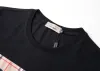 T-shirt da uomo stilista in bianco e nero a righe scozzesi moda casual 100% cotone antirughe stampa lettere sottili grande taglia asiatica M-3XL 766223768