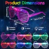 Other Event Party Supplies 102050 Pcs Glow In The Dark Party Glasses Light Up LED Glasses Neon Party Favors Sunglasses for Kids Adults Birthday Christmas 230630