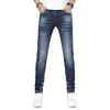 Jeans para hombres Diseñador Diseñador Primavera Nueva Insignia Marca de moda europea Pantalones ajustados Pantalones elásticos WGBG 0OAI