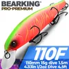 Yemler Lures BEARKING Riprizer 110 sarsıntılı yem 11cm 15g dalış 15m Wobblers Sazan Balıkçılığı Yapay takımlar 230630