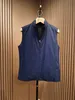 Mens Vests Solid Color Zipper Double-sided Vest Casual Collar Coat