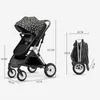 Poussette 3 In1 Designer Poussette de voyage Poussette avec siège auto Newbron Pram Voyage Poussette pliante High Landscape L230625 Costume de luxe doux