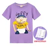 Ensembles de vêtements été Anime marionnette JEFFY jeunesse t-shirts enfants chemise filles enfants drôle t-shirts garçons à manches courtes t-shirts 216Y 230630