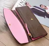 Luxury wallet designer woman sarah wallet genuine leather purse card holder women fashion clutch wallets coin purses famous brand brown flower wallet long wallet