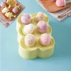 2024 6 Cells Funny Silicone Ice Cream Mold Popsicle Molds DIY Homemade Dessert Freezer Fruit Juice Ice Pop Maker Mould With Sticks