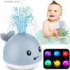 Baby Light Up Bath Tub Toys Whale Water Sprinkler Pool Toys för småbarn