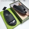 Varumärkesdesigners Kvinnor damer ihåliga plattform Sandaler Kvinnors glidsandal med lnterlocking g härlig soliga strandkvinnor tofflor T230703