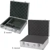 Gordijnen Aluminium Beschermende Kas opbergdoos met sponscompartiment voor Microfoon Sound Card Mixer Accessoires