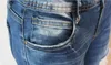 Jeans Blue Ripped Jeans för kvinnor 2021 Street Style Sexig Mid Rise Estruerad byxor Stretch Skinny Hole Denim Pencil Pants S2XL