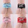 패션 가죽 기독교 인피니티 러브 웨딩 수제 커프 팔찌 i love jesus bracelet jewelry Men