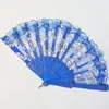 Lace Sundries Rose Flower Hand Folding Roses Flowers Handhold Fans 10 Colors Chinese Dance Foldable Fan Wedding Party Prop Th0842 s s hold