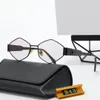 Designer solglasögon för kvinnor män vintage glas samma solglasögon som Lisa Square glasögon ram metall full ram med presentförpackning