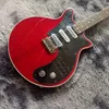 Pinnar BM01 Burns Brian May Signature Special Antique Cherry Red Electric Guitar Korean Burns Pickups and Black Switch