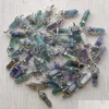 Charms Ciondoli di Chakra a punto pilastro in pietra di fluorite naturale per gioielli che fanno P 656 Componenti di risultati di consegna a goccia Dhkb3