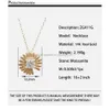 Pretty Design 14K Gold Jewelry Sunflower Pedant Necklace Moissanite Jewelry