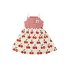 Kleidung Sets Kinder Kleidung Mädchen Kleid Für 2023 Sommer PS Koreanische Baby Mädchen Kirsche Gedruckt Prinzessin Kinder Kleidung 2 bis 8 Jahre 230630