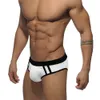 Roupa de banho masculina cor sólida com costura Big Bag calção de banho sexy cueca Europa América moda biquínis verão praia surfe esporte 230630