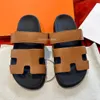 designer slide Slippers Beach Classic Flat Sandals Slide Luxury Summer Lady Leather Flip Flops Top Quality Men Women Slides sandale Size 35-44 shoes 0o2
