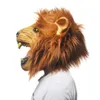 Masques Halloween Props Adulte Tête De Lion En Colère Masques Animal Plein Latex Mascarade Fête D'anniversaire Masque Visage