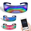 Autres fournitures de fête d'événement Lunettes LED Bluetooth DIY Lumineux Rave Party Lunettes Festival Lunettes de soleil Gafas Lunettes brillantes Neon Party Lights Cadeaux parfaits 230630