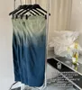 Urban Sexy Dresses Stretch Gradient Color Slim Slim Denim Dress For Women Lady Streetwear Summer Strapless Bodycon Long 230630