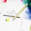 Pens 20 Pcs 0.7mm Feather Pen Wholesale Metal Writing Pen Ballpoint Pen Multicolor Student Stationery Gift