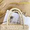 Handtaschen Kinder-Strohgeldbörsen und -handtaschen Niedliche, handgefertigte, gewebte Baby-Mädchen-Strandhandtasche aus Rattan mit Tragegriff oben 230701