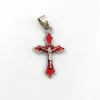 Bransoletki 100pcs szkliwo krucyfiks cross cross cross Dangle Charms Wisianty do biżuterii tworząc bransoletę Naszyjnik DIY Akcesoria 17,5*36 mm A656A