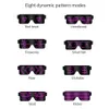 Other Event Party Supplies App Control Bluetooth Led Party Glasses Customized Languages USB Charge Flashing Luminous Eyewear Christmas Concert Sunglasses 230630