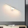 ランプノルディックシンプルなアルミニウムLEDランプモダン調整可能な照明ホームスイッチ付き白い茶色の壁の光