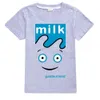 Ensembles de vêtements est Game Blur Milk Shirt Enfants Vêtements confortables Garçons T-shirt à manches courtes T-shirts d'été pour enfants Filles 100 Tops en coton 230630