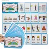 24 Gruppen/Set Verbform-Flash-Karte, lehnendes englisches Wort, Bildkarten, Lernspielzeug für Kinder, Spiele, Klassenzimmer, Montessori, L230518