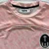 New Trapstar Football T-shirt Pink Unisex Couple Ice Silk 23 Jersey Uk Drill 6612ess