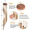 Dozen Muzikale windti -pijp 12 buizen windgong goud/Sier Bells Decor voor woonslaapkamer Dining Coffee Shop Wind Chimes Tubes