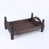 Keepsakes Bed Furniture born Pography Props 455x32x18cm Baby Accessories Vintage Wooden Removable for Toddlers 230701